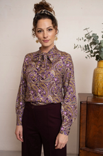 Lade das Bild in den Galerie-Viewer, Ruffle Blouse mit Paisley Muster
