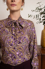 Lade das Bild in den Galerie-Viewer, Ruffle Blouse mit Paisley Muster
