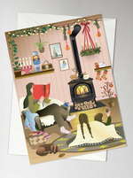 Lade das Bild in den Galerie-Viewer, Weihnachtspostkarte &quot;Read me a Story&quot;
