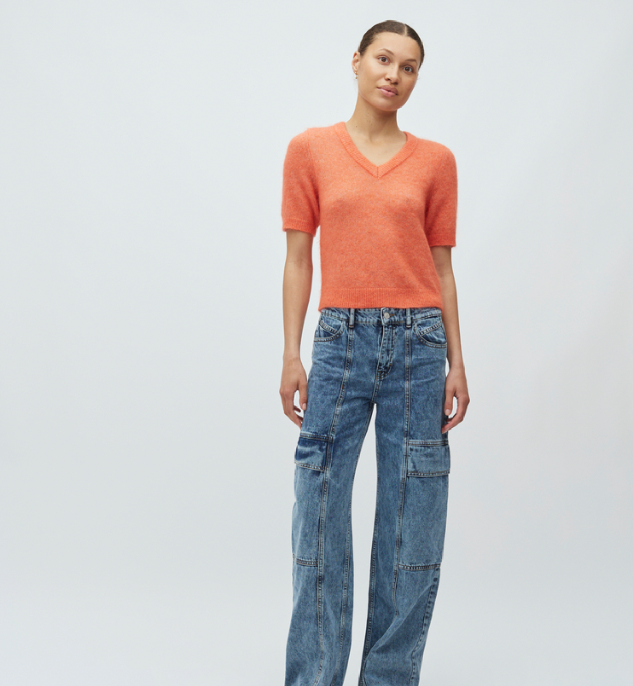 Kurzarm Strickpullover "Carla"