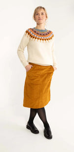 Lade das Bild in den Galerie-Viewer, Short Cord Sketch Skirt &quot;Danemaren&quot;
