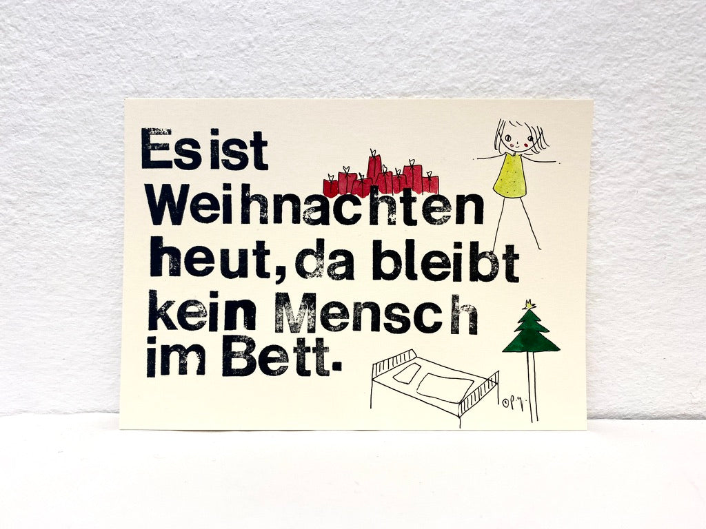 Postkarte "Es ist Weihnachten heut"