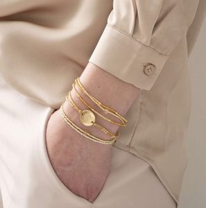 Friendship Bracelet Citrine, vergoldet