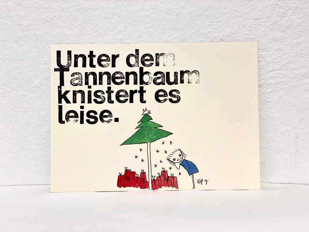 Postkarte "Unter dem Tannenbaum"